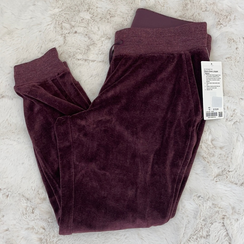 Lululemon warm down jogger 10